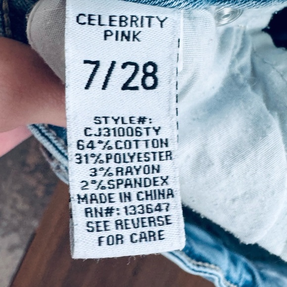 Women's Celebrity Pink Blue Denim Shorts - Picture 9 of 9